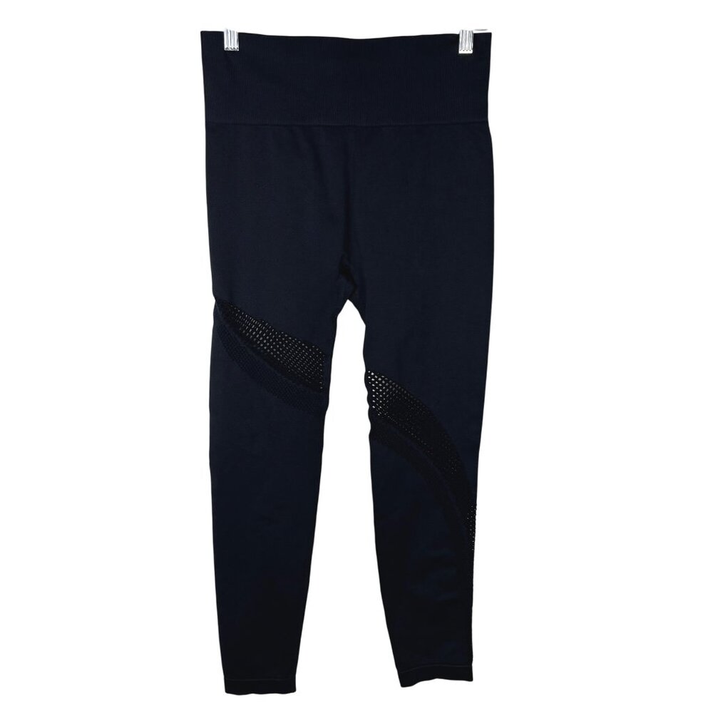 Zyia M Active Black Mesh Panel Leggings Athletic